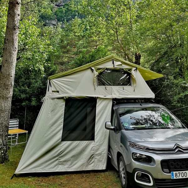 Tente de toit de voiture extérieure SUV voiture ABS tente de camping en  plein air à coque dure 4 personnes grand espace tente de toit
