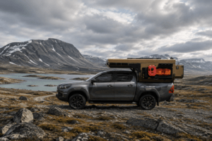 Camping-car pick-up Phoenix en bivouac